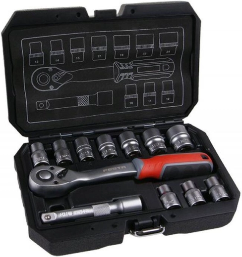 Socket set 1/2" 12-piece FESTA PH