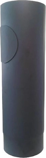 Flue pipe with opening 160 mm, length 500 mm, thickness 1.5 mm, black