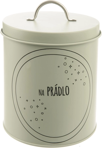 Greenish laundry tin canister 3.3 l (CZ)