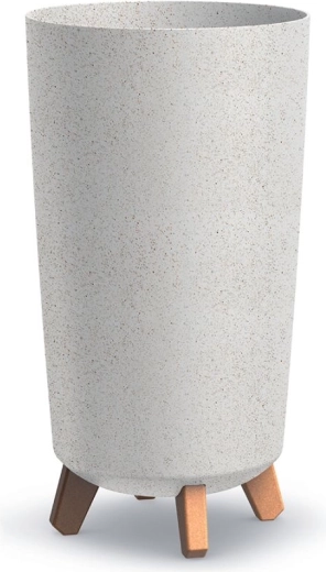 Gracia Tubus Slim Eco Wood Flowerpot 19.5 cm – white