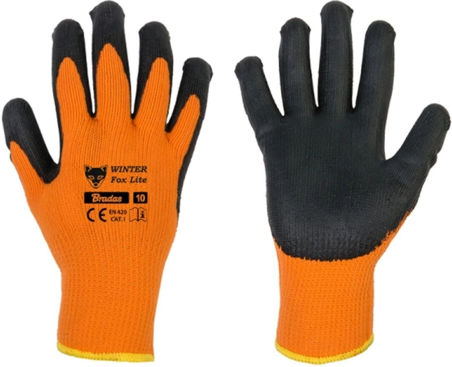 Зимни работни ръкавици WINTER FOX LITE, латекс, размер 11 (XXL)