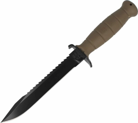 GLOCK FM81 survival knife Dark Earth with sawback, 16.5 cm