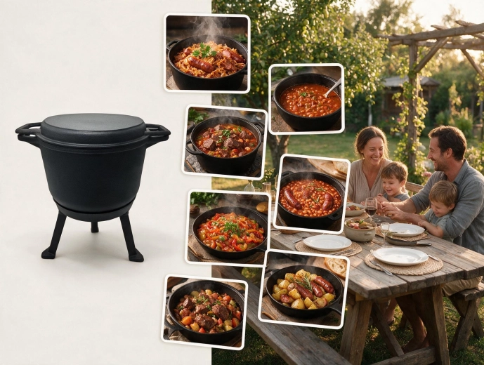 3-in-1 function: cauldron, pot and pan