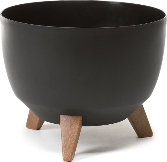 ROMA Flower Pot on Legs 33 cm, Black