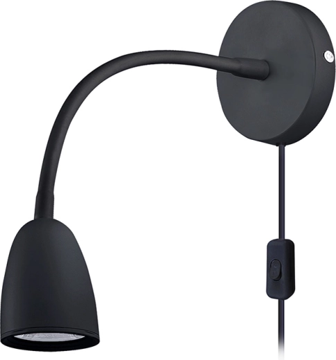 Solight LED wall lamp with dimming, 4 W, 280 lm, 3000 K, black
