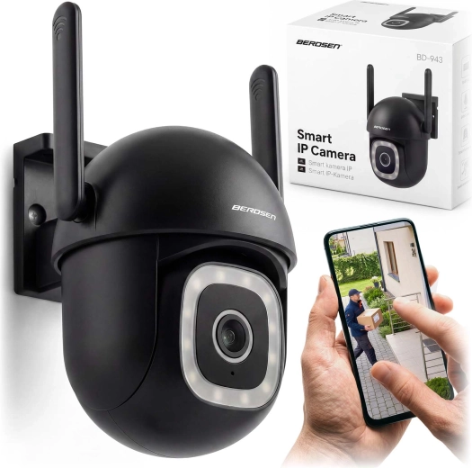 Berdsen outdoor rotating Wi‑Fi IP camera 5 MP with person detection and siren