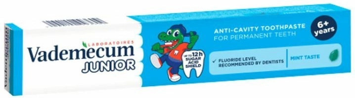 Vademecum Junior детска паста за зъби spearmint 6+ 75 ml