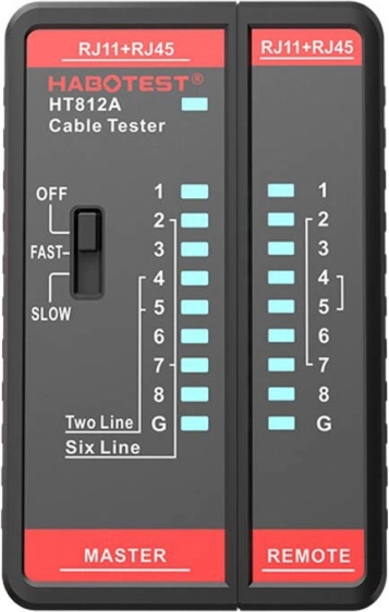 Cable Tester Habotest RJ45/RJ11 Compact