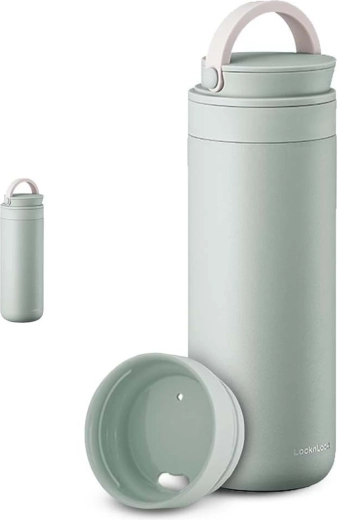 Stainless steel thermos with handle LocknLock Metro two-away 475 ml mint
