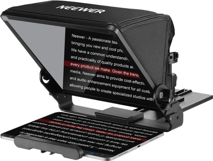 NEEWER X12 II tablet teleprompter with tripod mount