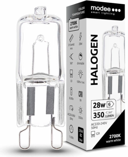 Modee ECO halogen bulb G9 28 W, 350 lm, warm white, dimmable