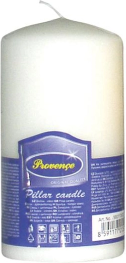 Paraffin candle, white pillar 6.3 × 12.5 cm