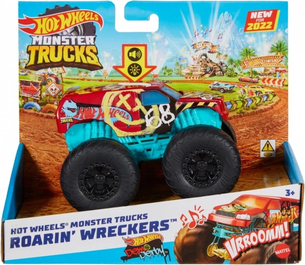 Hot Wheels Monster Trucks Roarin' Wreckers 1:43 със светлини и звуци