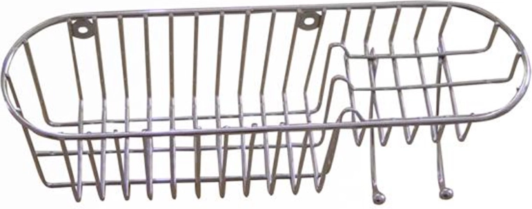 Chrome-plated metal shower shelf 34.6 × 11 × 10 cm