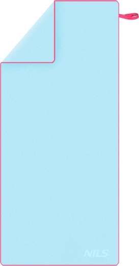 NILS quick-drying microfiber towel, light blue/pink