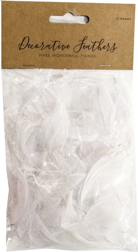 Decorative White Feathers 3 g