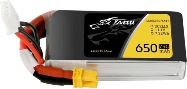 Tattu LiPo battery 650mAh 11.1V 3S 75C