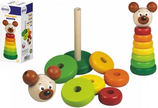 DETOA wooden bear stacking pyramid