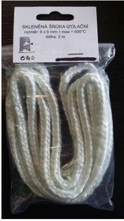 Insulating rope 14 × 14 mm, 2 m, up to 500 °C ISOTEM 10