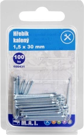 Закалени поцинковани пирони 30 × 1,5 мм (100 бр.)