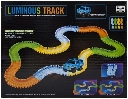 Glow-in-the-Dark Racing Car Track