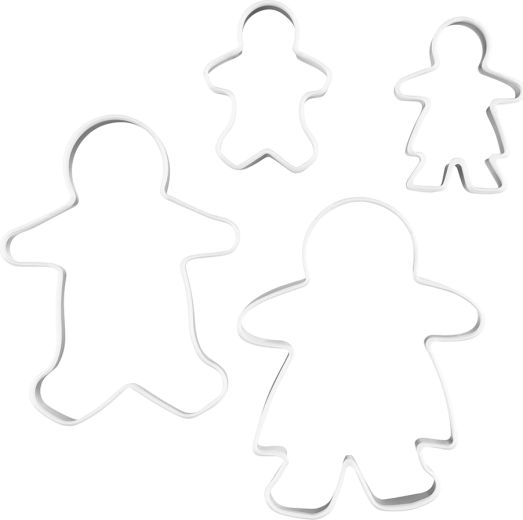 Set of stainless-steel cookie cutters, 4 pcs