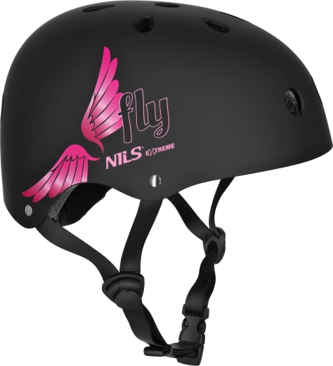 Каска за колело и ролери NILS Extreme Fly – Розова