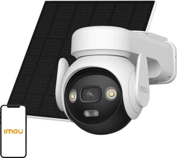 Imou aov pt kit 4g външна въртяща се IP камера със соларен панел 5 MP (без карта памет)