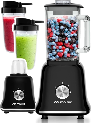 MalTec countertop blender 1800 W with glass jar and accessories