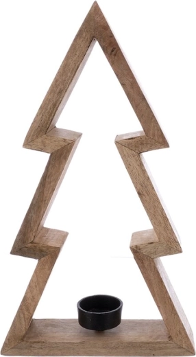 Mango Wood Tree Tealight Candle Holder
