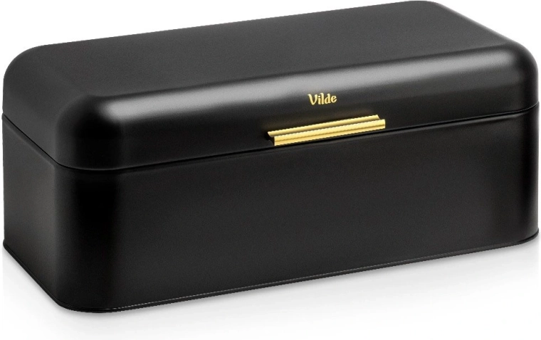 Vilde metal bread box, black, 42.5 × 23 × 17.5 cm