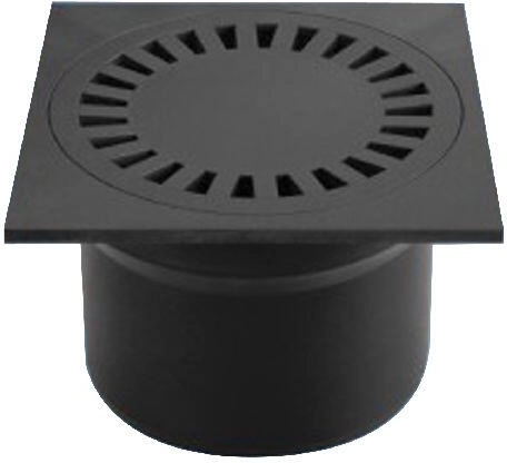 Floor drain bottom outlet PVS DN 110, black