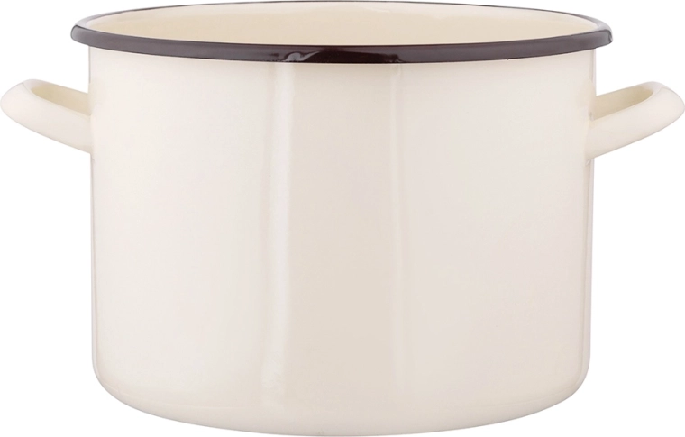 Enamel Pot Silesia 7.5 L, Cream, 24 cm
