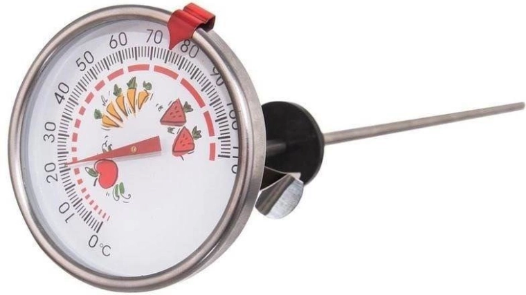 Steel canning thermometer with probe 28 cm