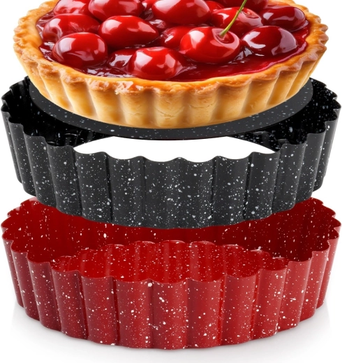 Granite tartlet pan with removable base 12 cm, 2 pcs