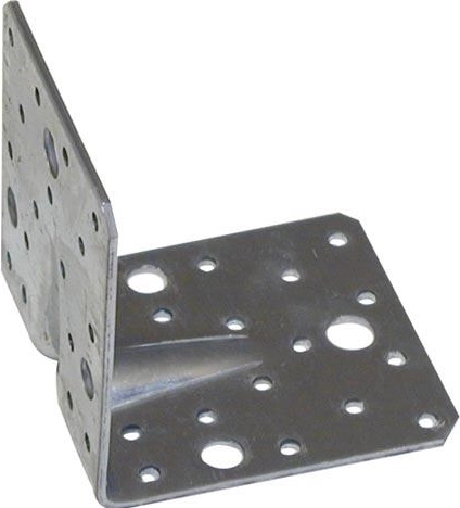 Стоманен ъгълник с щампован релеф 90×100×100 mm