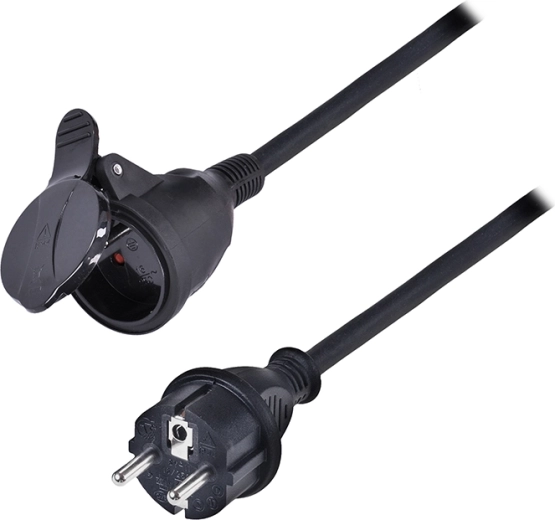 Solight 15 m cable reel extension cord, 1 socket, IP44, H07RN-F 3G 2.5 mm² - 1 piece
