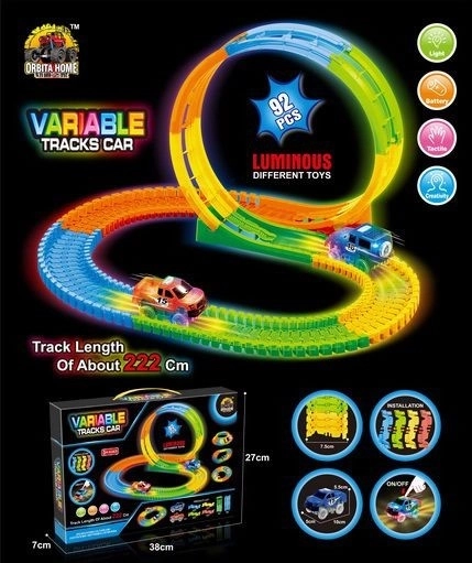 Glow-in-the-dark race track - 1 piece