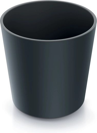 Urbi Round Flower Pot with Insert 25 cm – Anthracite