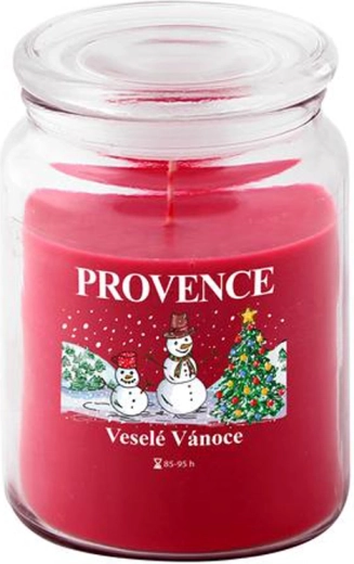 PROVENCE scented candle in glass Christmas snowman 95 h