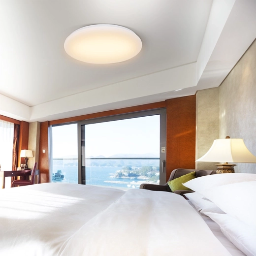 Low-profile round design for interiors