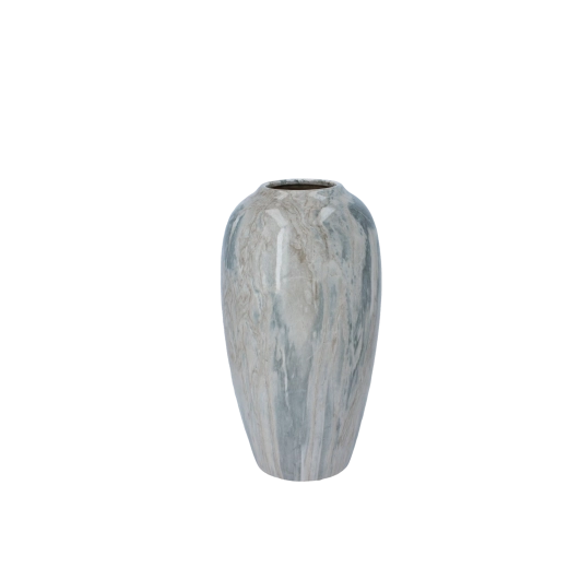 Ceramic Vase with Marble Effect 14 × 14 × 25.5 cm