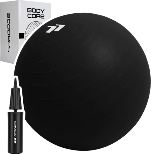 Гимнастическа топка BodyCore 85 см, черна