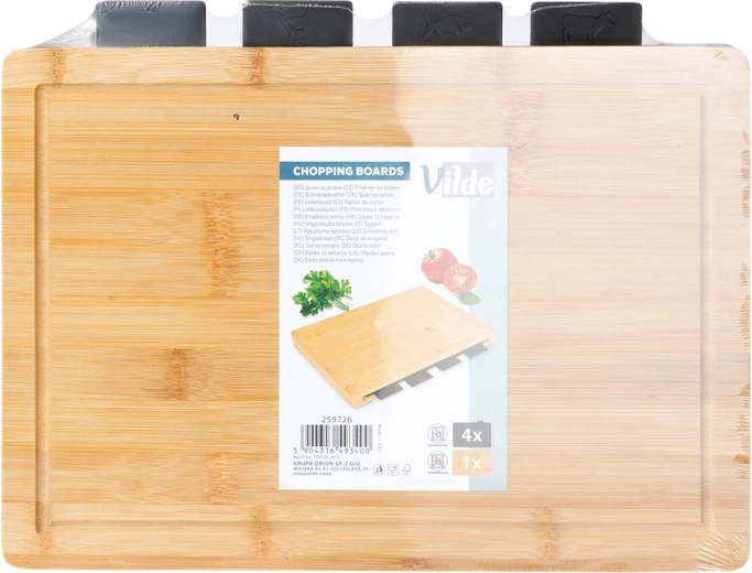 Bamboo board with groove and smart stand