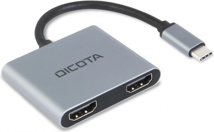 Dicota преносима USB-C мини докинг станция 4в1 4K, 2× HDMI, PD 100 W