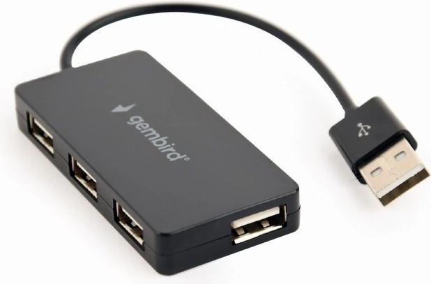 Черен USB хъб 4 порта