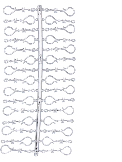 Set of 30 Silver Hooks for Christmas Ornaments