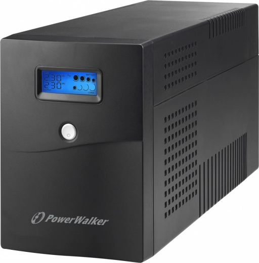 PowerWalker 3000 VA Line-Interactive UPS with LCD, 4× Schuko, RJ11/RJ45 and USB