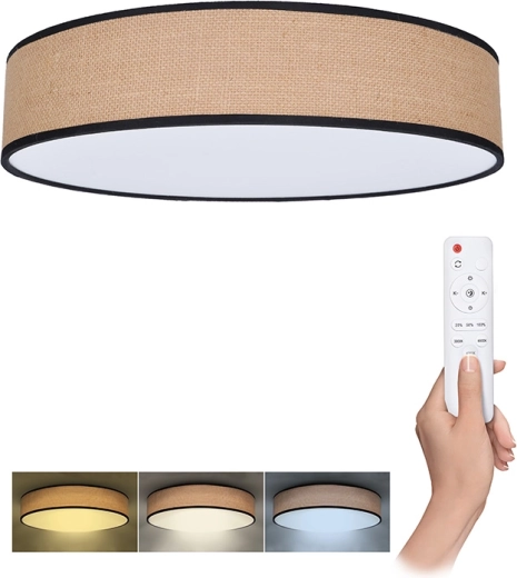 Solight LED таванно и стенна лампа Brownie с дистанционно управление 48 W, 3360 lm, 40 cm, CCT, димируема