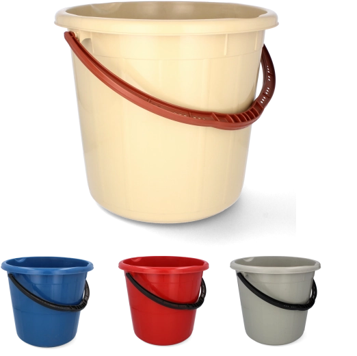 Galvanized bucket 10 l with wooden handle